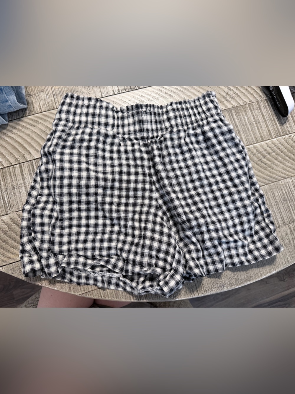Quince gingham shorts